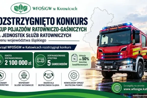 2,1 mln zł na nowe wozy dla służb ratowniczych na Śląsku