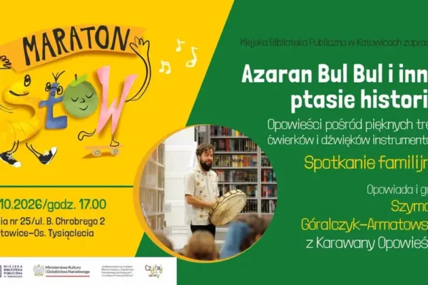 Ptasie historie i muzyka na spotkaniu familijnym w Filii nr 25 w Katowicach