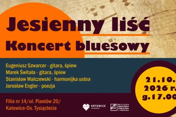 Muzyczne popołudnie w Filii nr 14 MBP Katowice – zaproszenie