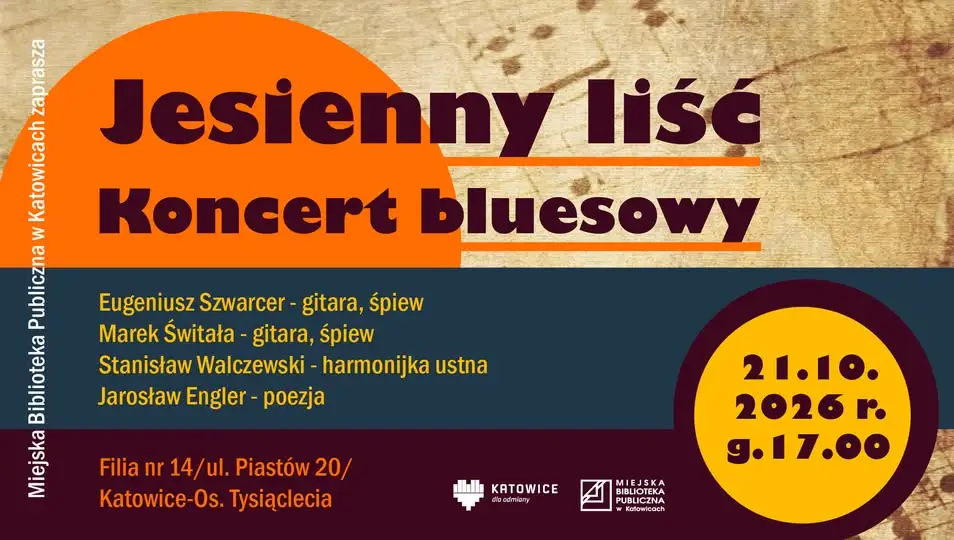Muzyczne popołudnie w Filii nr 14 MBP Katowice – zaproszenie